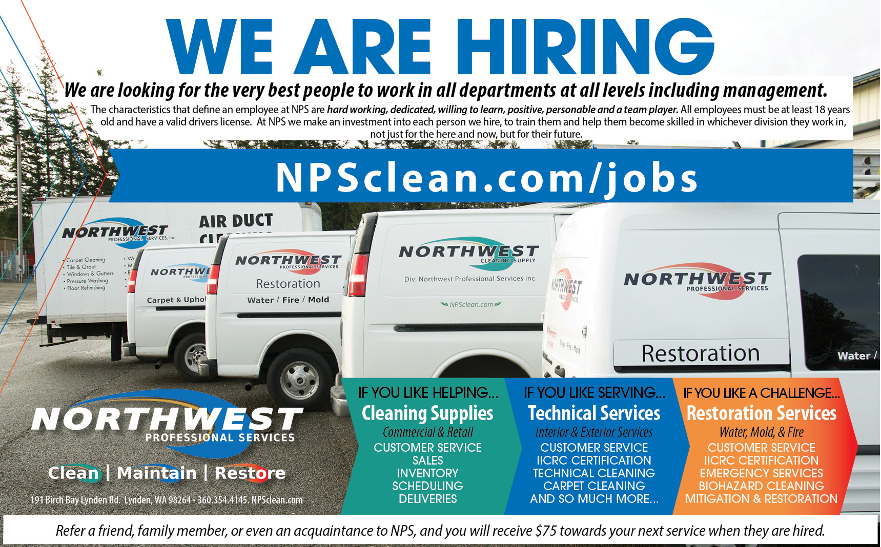 Join Northwest Professional Services! We are hiring